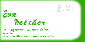 eva welther business card